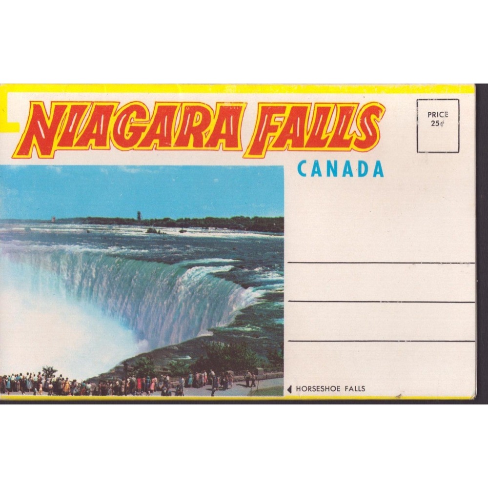 Niagara Falls Canada Horseshoe Falls Souvenir Postcard Folder Ontario Tourists